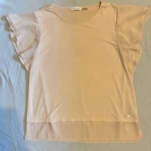Calvin Klein Flowy Pink Business Casual Top